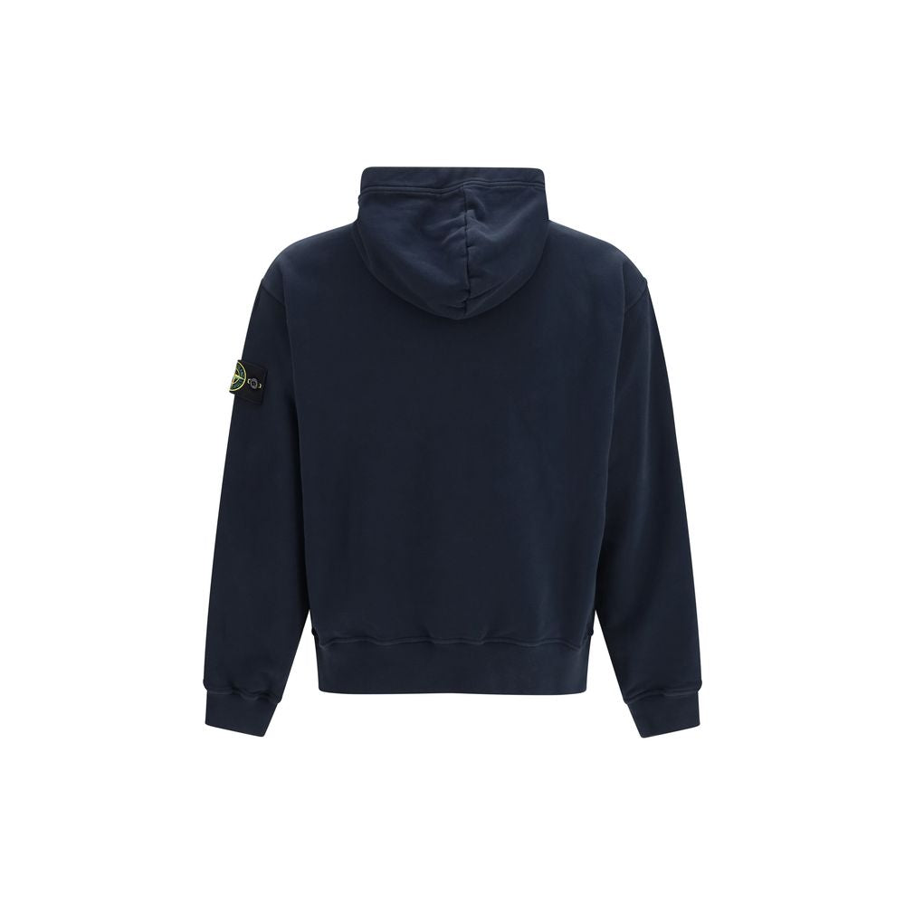 Sweat-shirt en coton bleu Stone Island