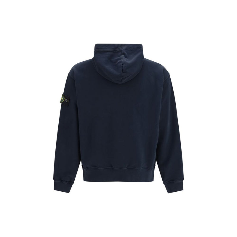 Sweat-shirt en coton bleu Stone Island