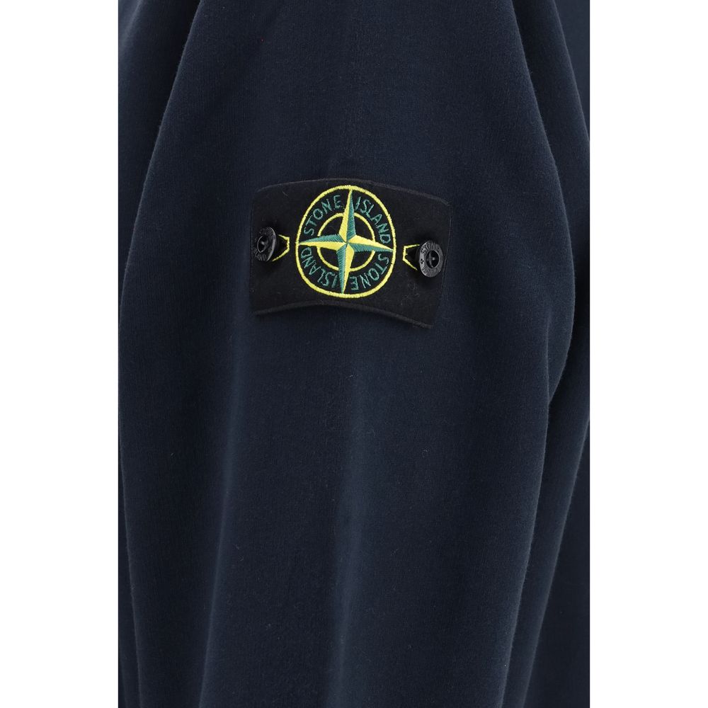 Sweat-shirt en coton bleu Stone Island