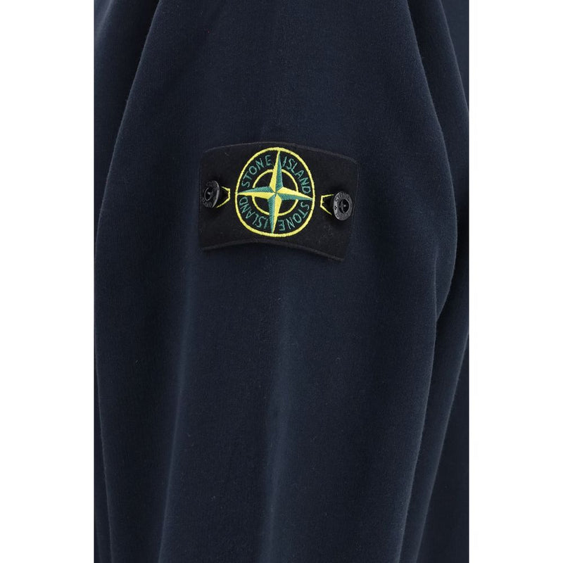 Sweat-shirt en coton bleu Stone Island