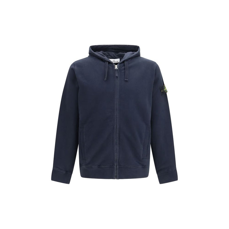 Sweat-shirt en coton bleu Stone Island