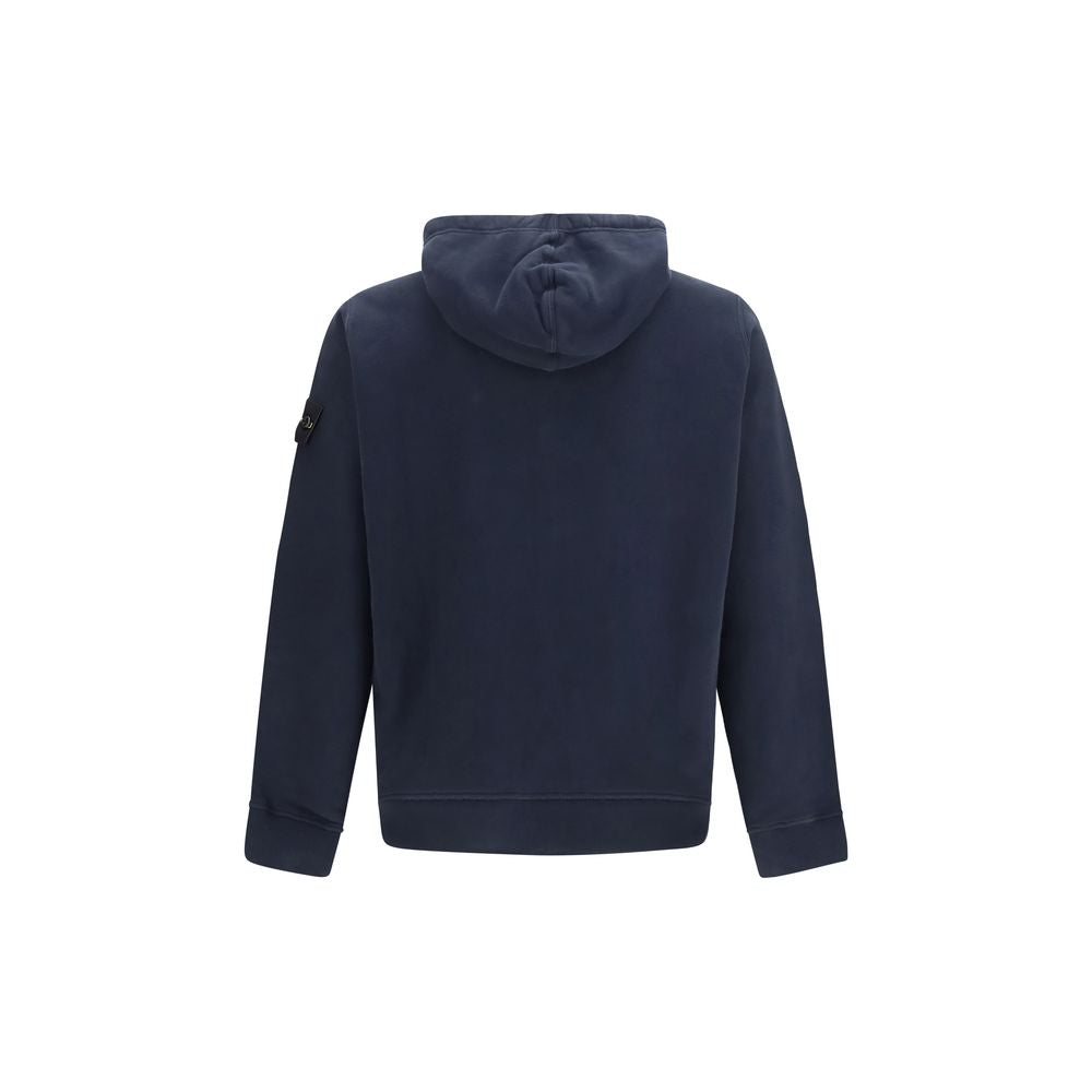Sweat-shirt en coton bleu Stone Island