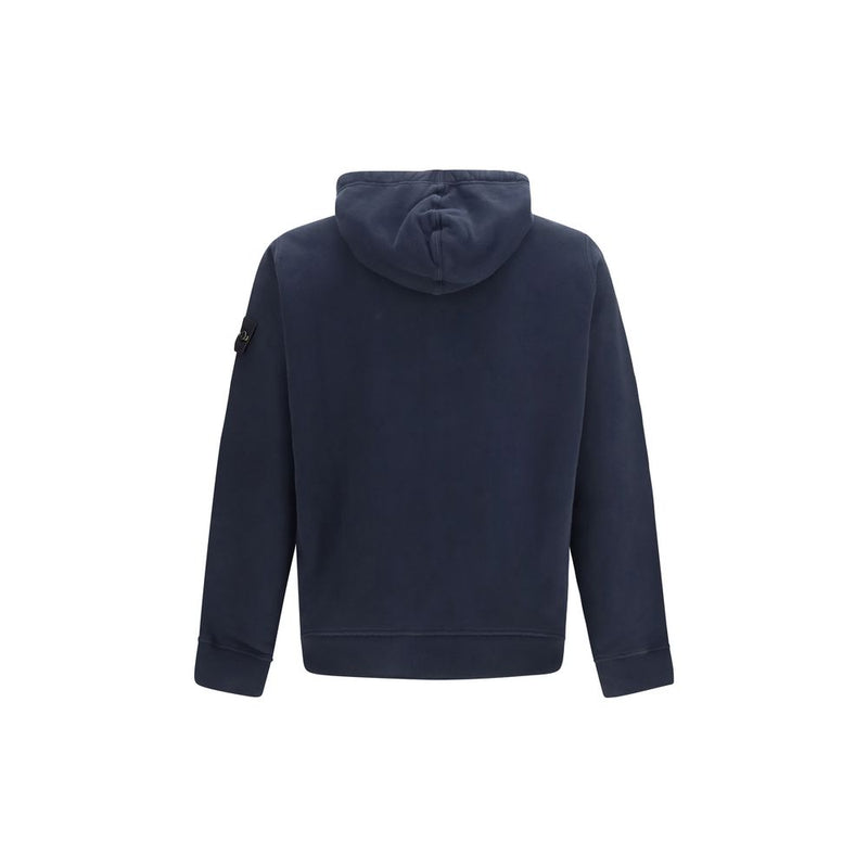 Sweat-shirt en coton bleu Stone Island