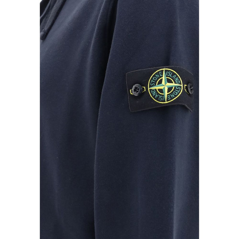 Sweat-shirt en coton bleu Stone Island
