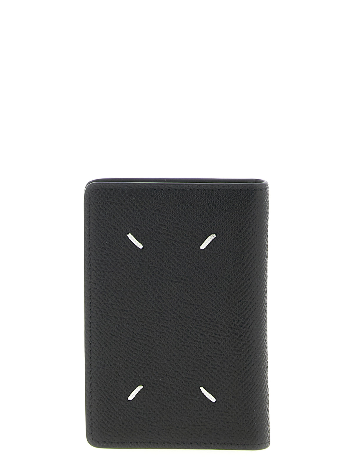 Porte-cartes en cuir de veau noir Maison Margiela