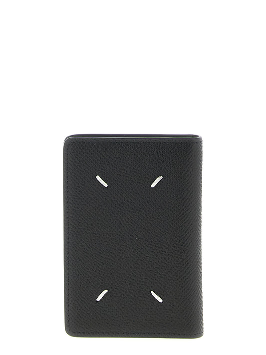 Porte-cartes en cuir de veau noir Maison Margiela