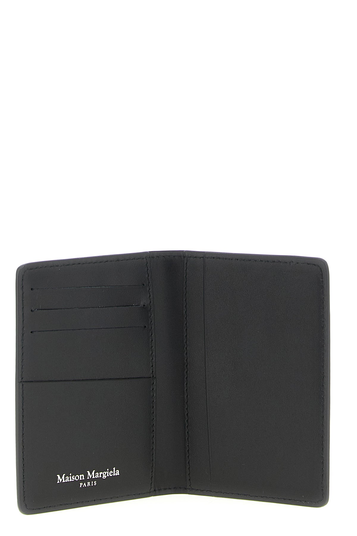 Porte-cartes en cuir de veau noir Maison Margiela