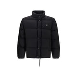 Doudoune longue Prada en duvet d'oie noir