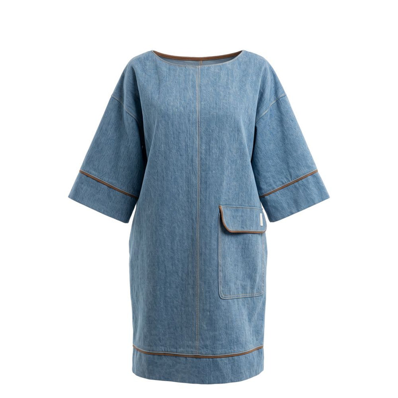 Robe en jean de coton bleu Trussardi pour femme