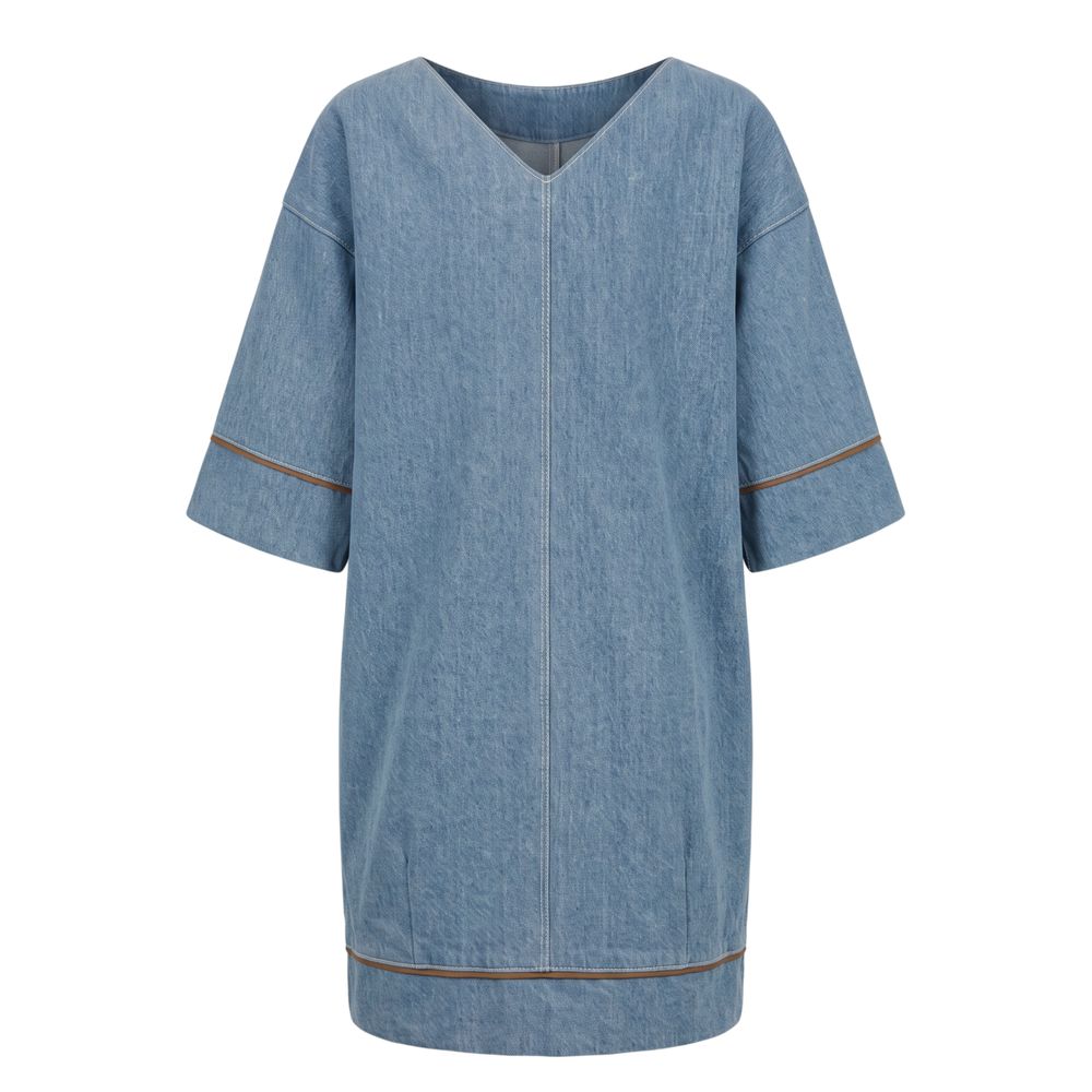 Robe en jean de coton bleu Trussardi pour femme