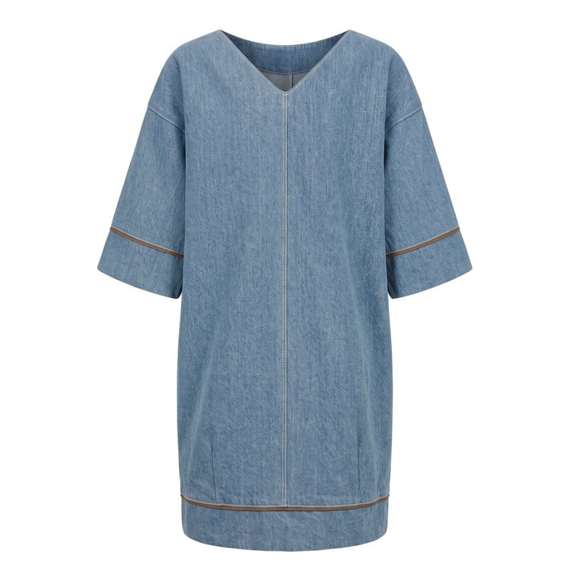Robe en jean de coton bleu Trussardi pour femme