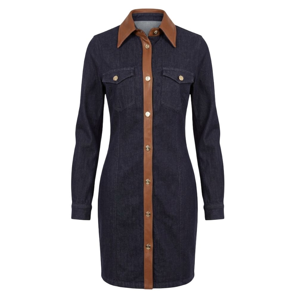 Robe femme en jean bleu coton Trussardi