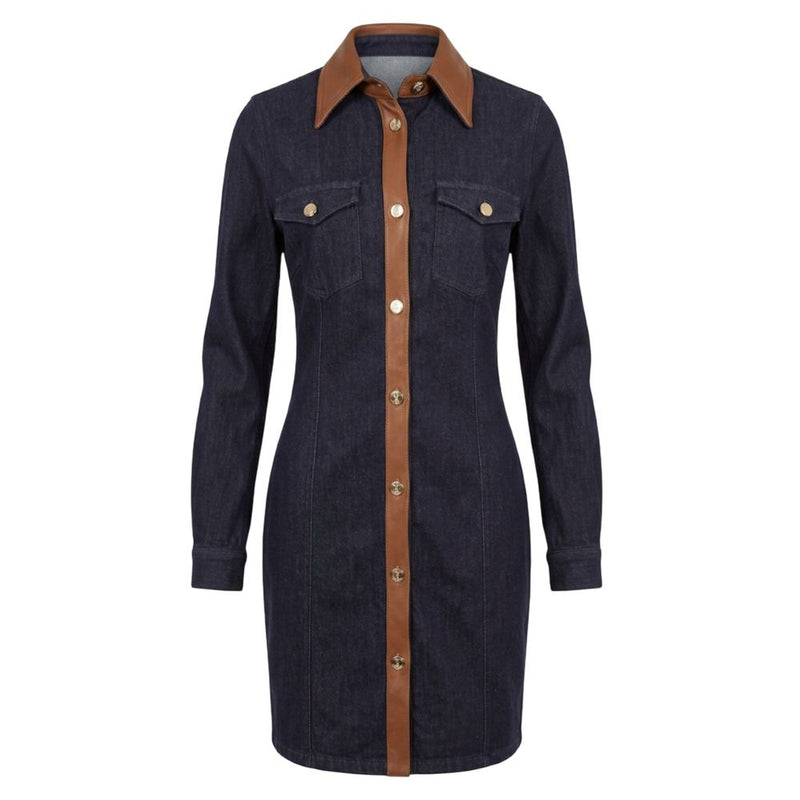 Robe femme en jean bleu coton Trussardi