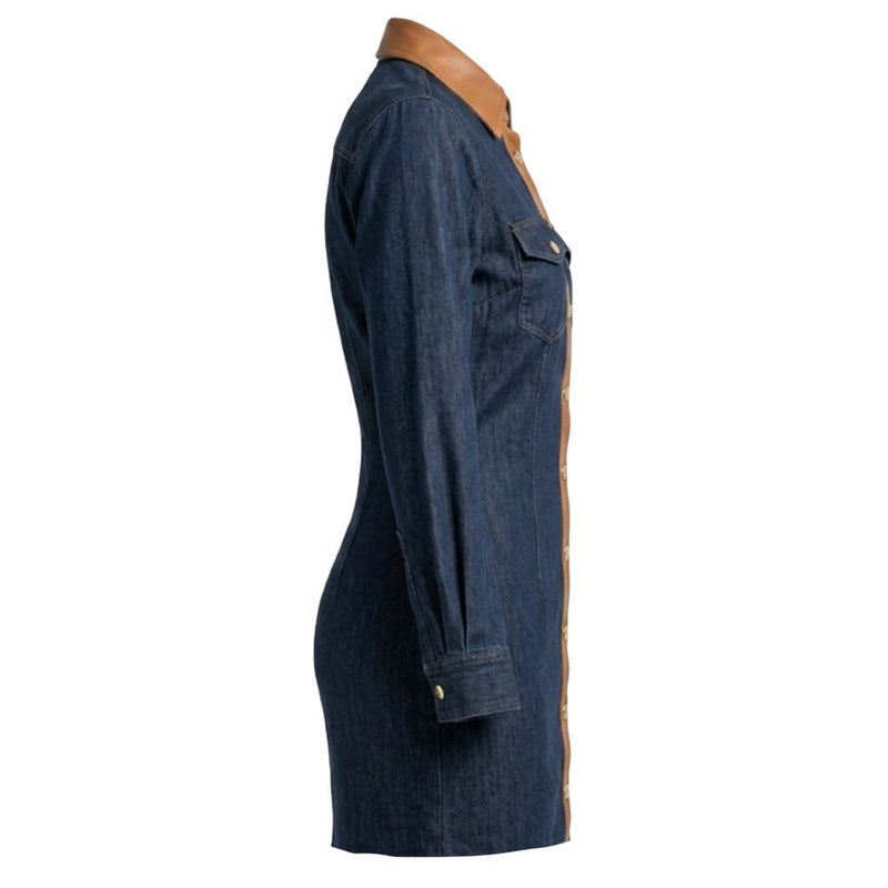 Robe femme en jean bleu coton Trussardi