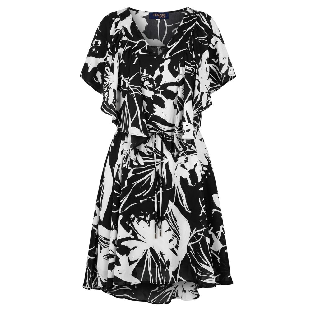 Robe noire en polyester pour femme Trussardi Jeans