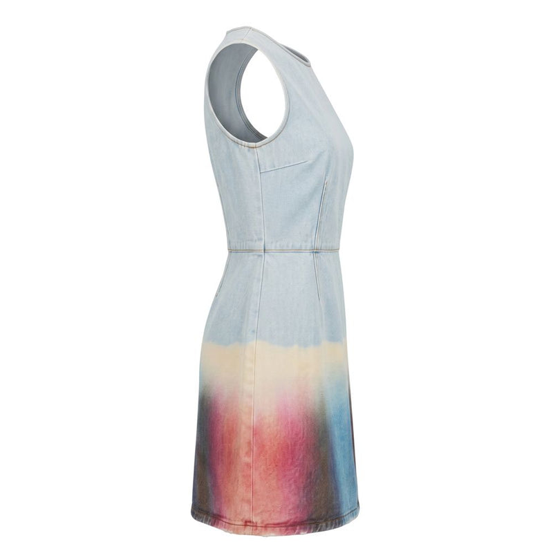 Robe Femme en Coton Bleu Trussardi Jeans
