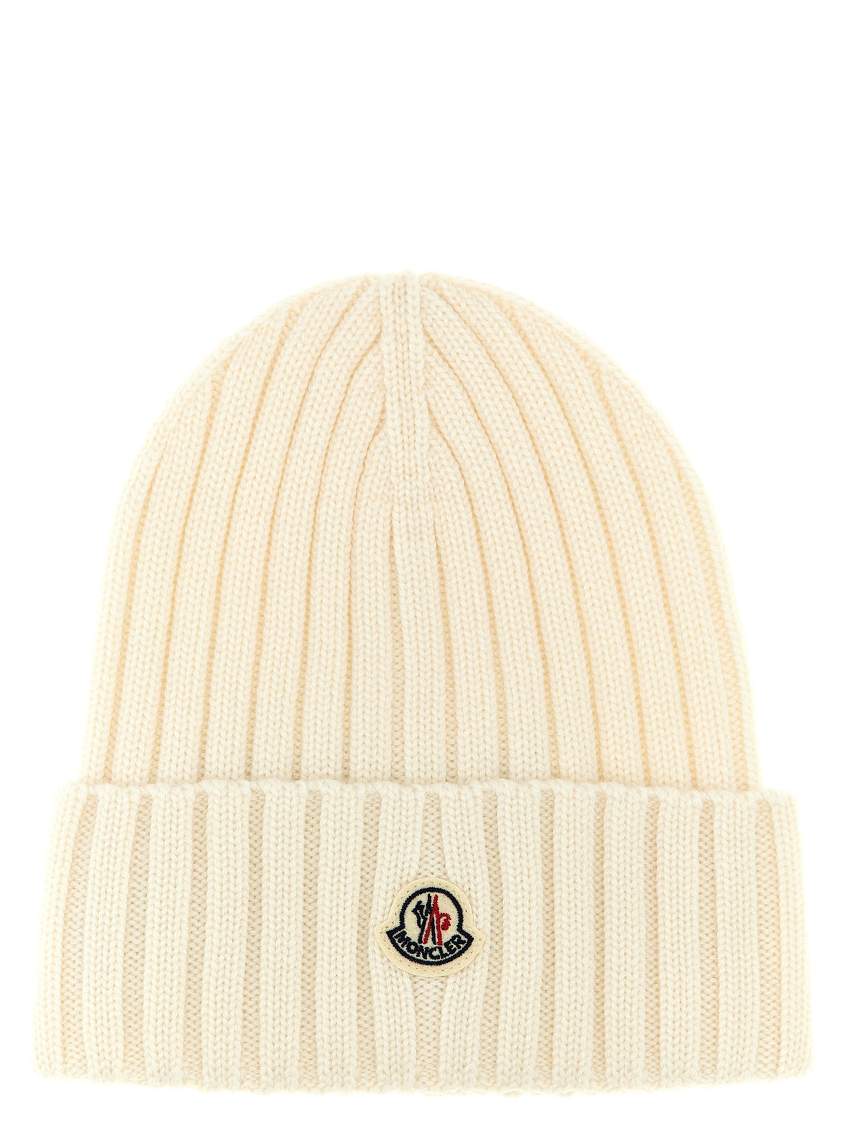 Bonnet Moncler en laine vierge blanche