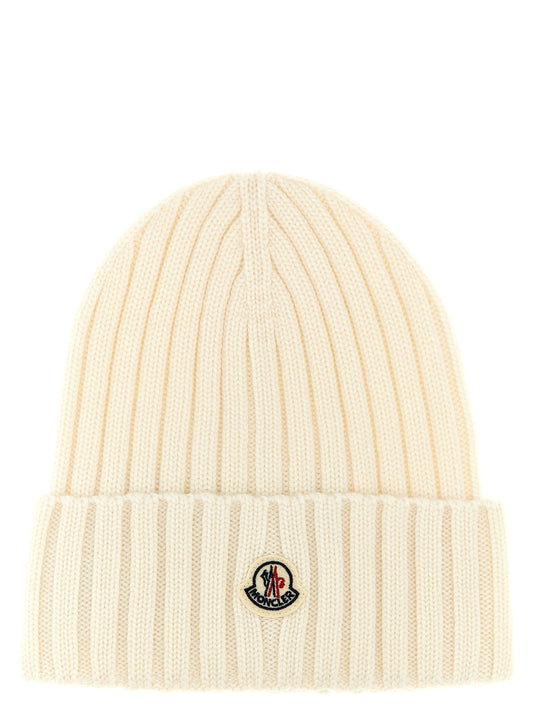 Bonnet Moncler en laine vierge blanche
