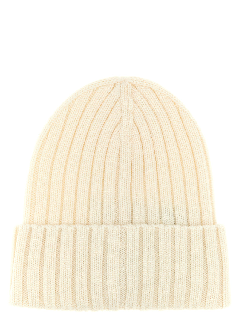 Moncler White Virgin Wool Beanie