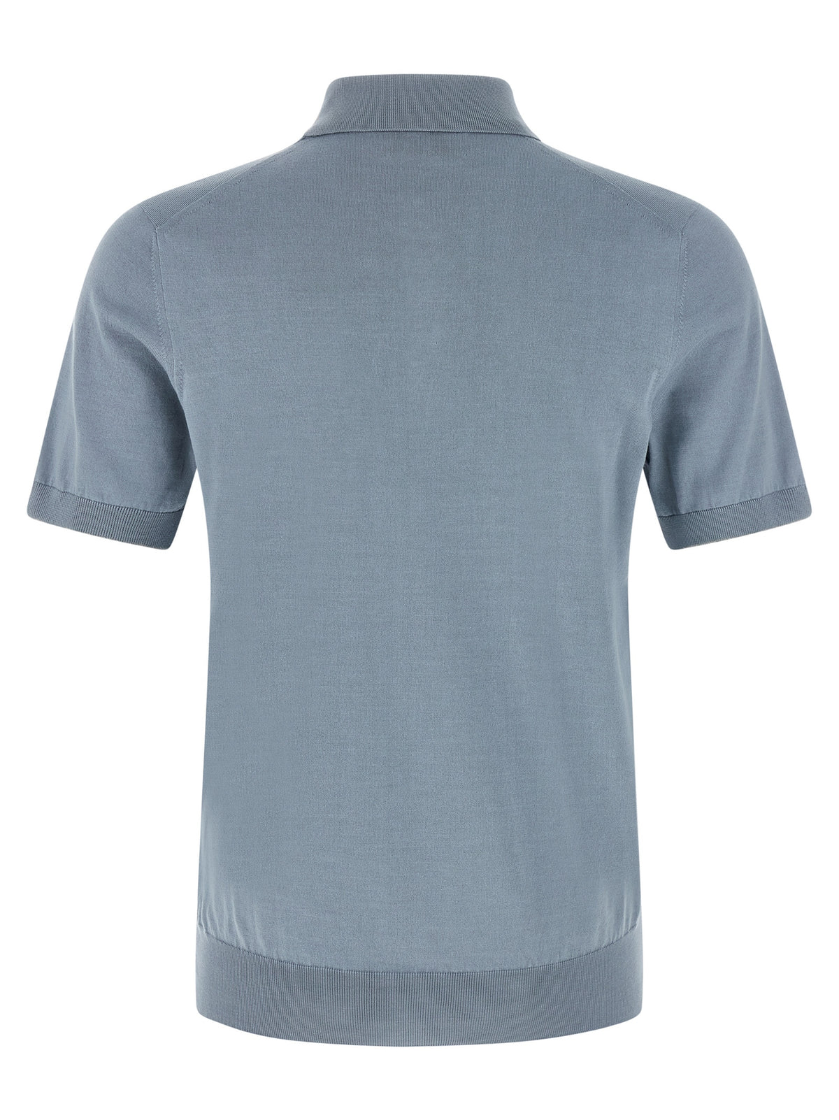 Polo Brunello Cucinelli en coton bleu