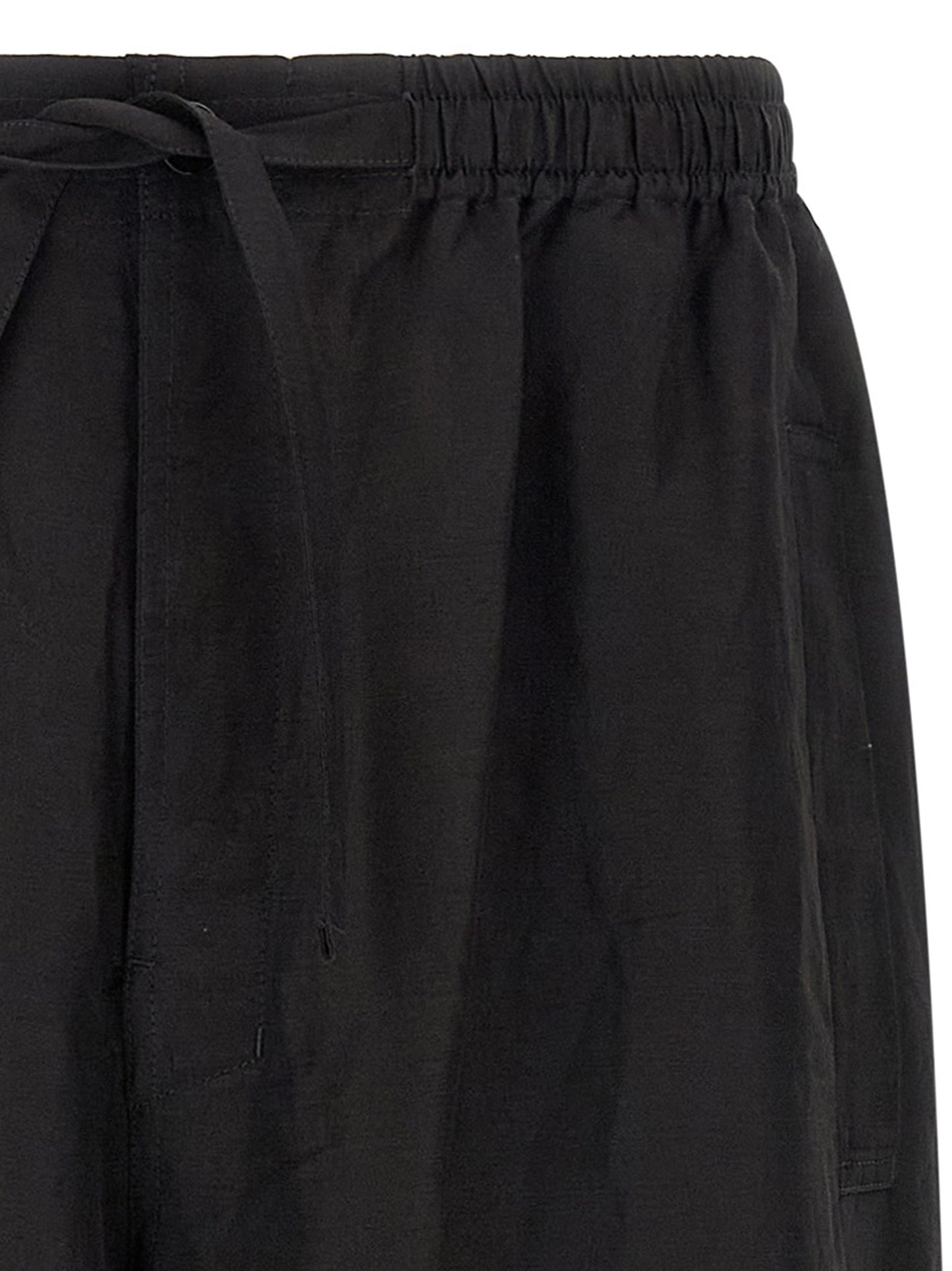 Lemaire Black Linen Casual Pants