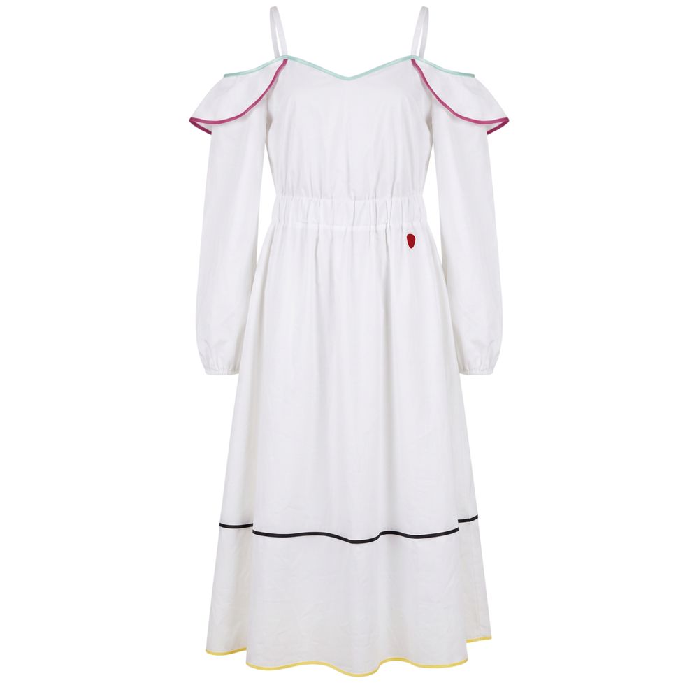 Robe Femme en Coton Blanc Trussardi Jeans