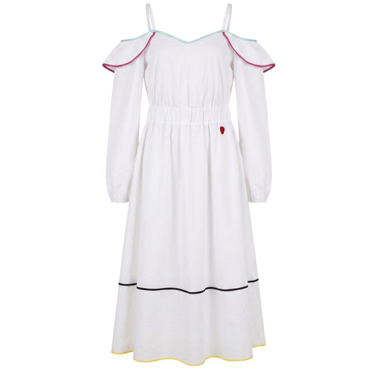 Robe Femme en Coton Blanc Trussardi Jeans