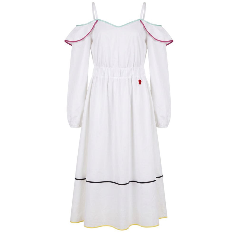 Robe Femme en Coton Blanc Trussardi Jeans