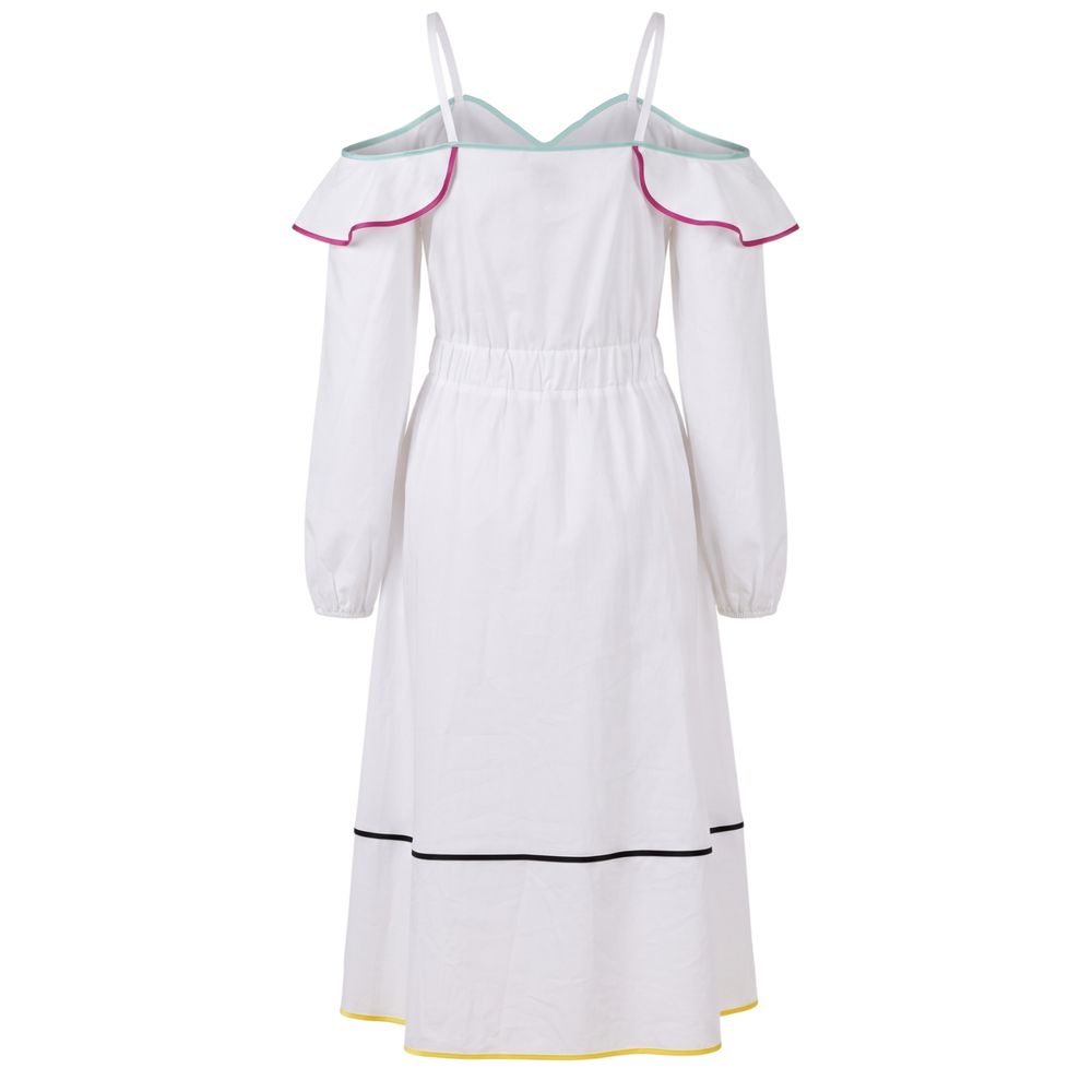 Robe Femme en Coton Blanc Trussardi Jeans