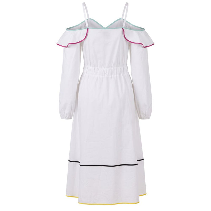 Robe Femme en Coton Blanc Trussardi Jeans