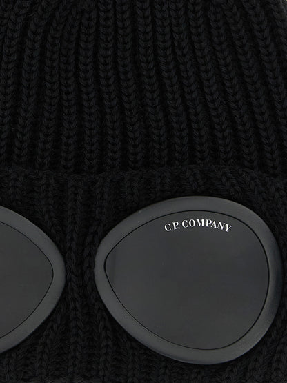 C.P. Company Black Wool Beanie