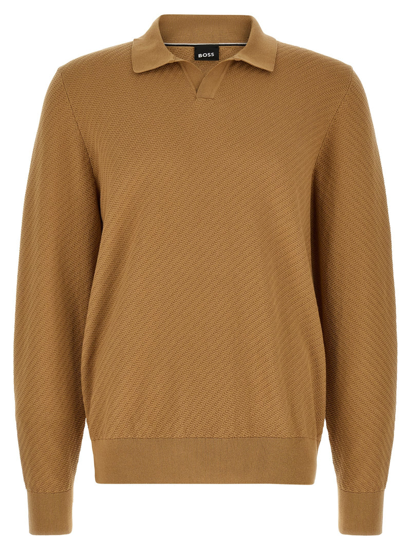 Polo Hugo Boss marron en coton