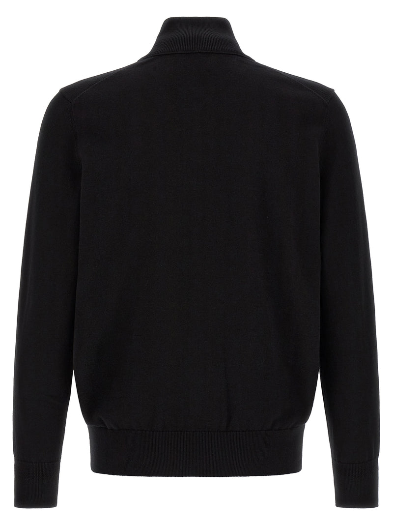 Cardigan en coton noir Hugo Boss