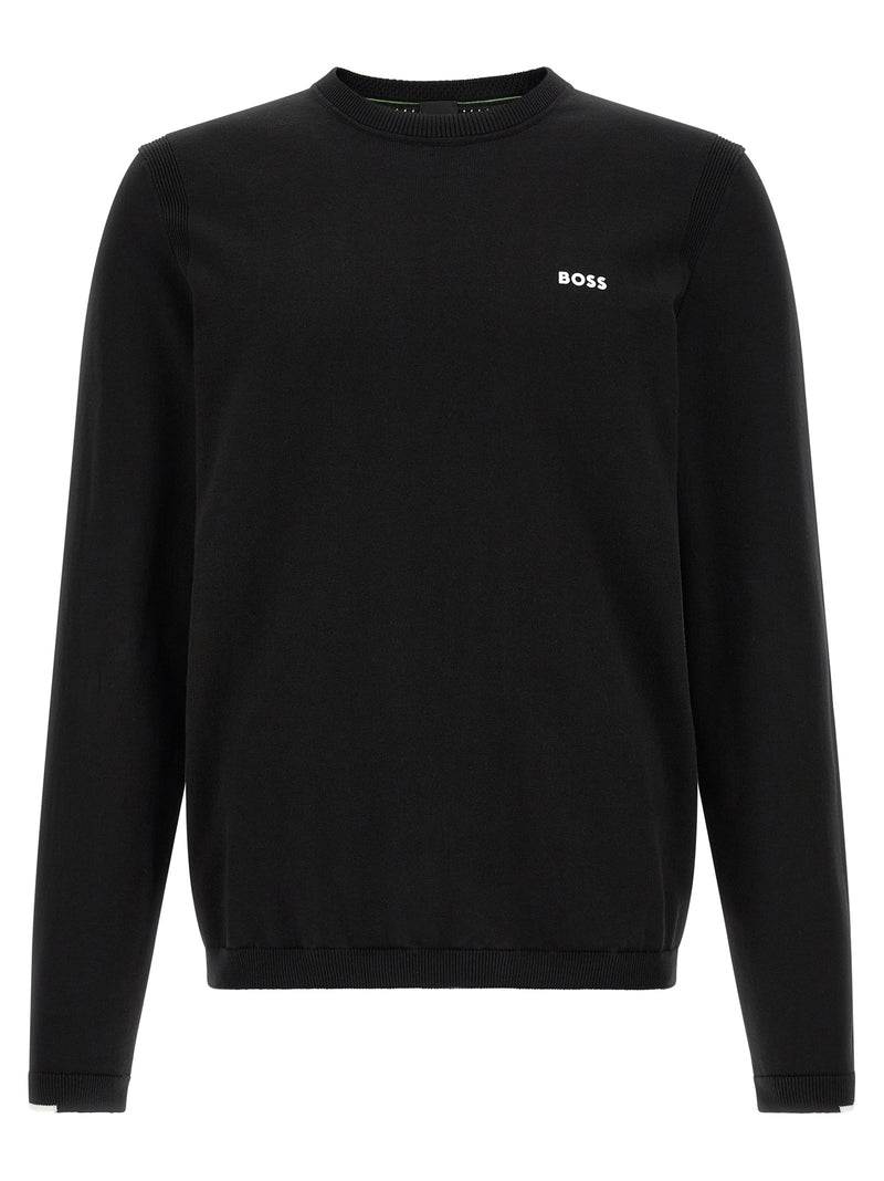 Cardigan en coton noir Hugo Boss