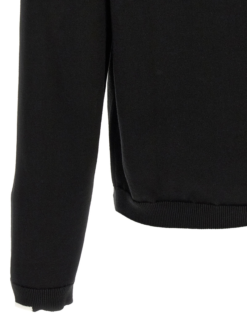 Cardigan en coton noir Hugo Boss