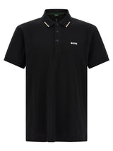 Polo en coton noir Hugo Boss