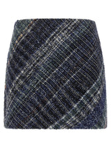 Jupe longue en laine bleue Missoni