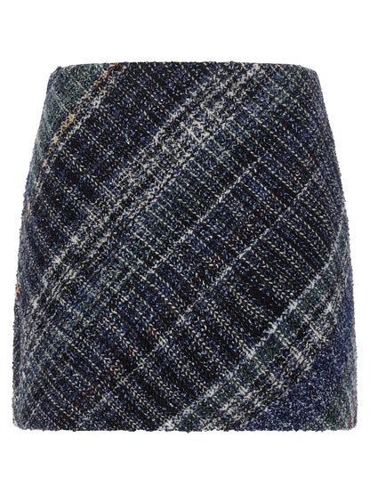 Missoni Blue Wool Long Skirt
