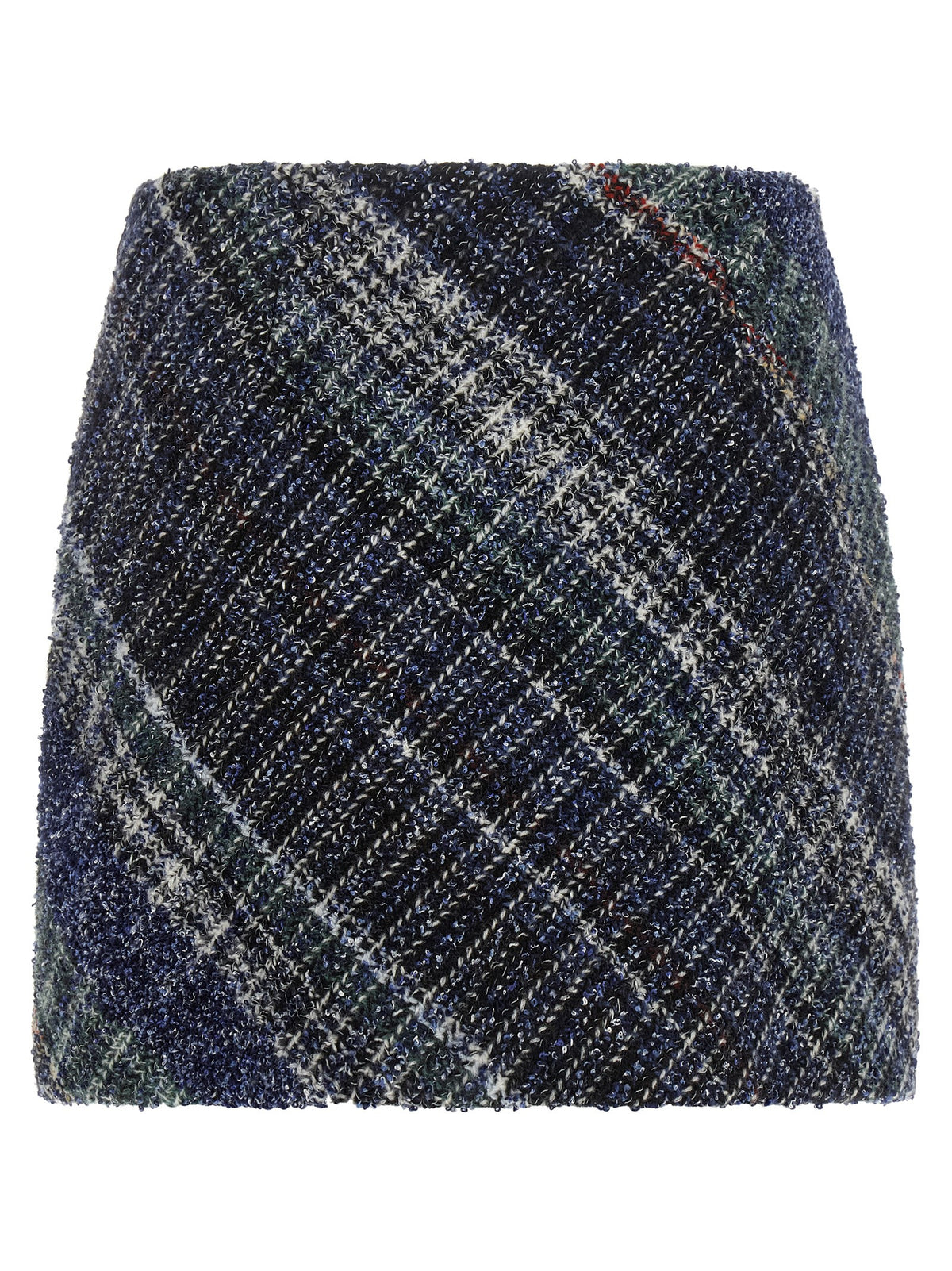 Jupe longue en laine bleue Missoni