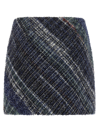 Missoni Blue Wool Long Skirt