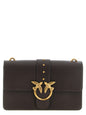PINKO Brown Calfskin Crossbody Bag
