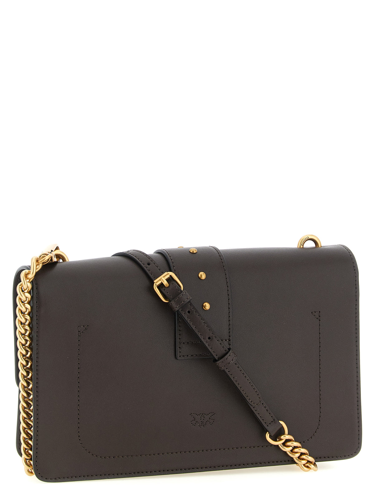 Sac bandoulière en veau marron PINKO