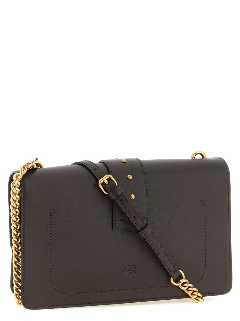 Sac bandoulière en veau marron PINKO