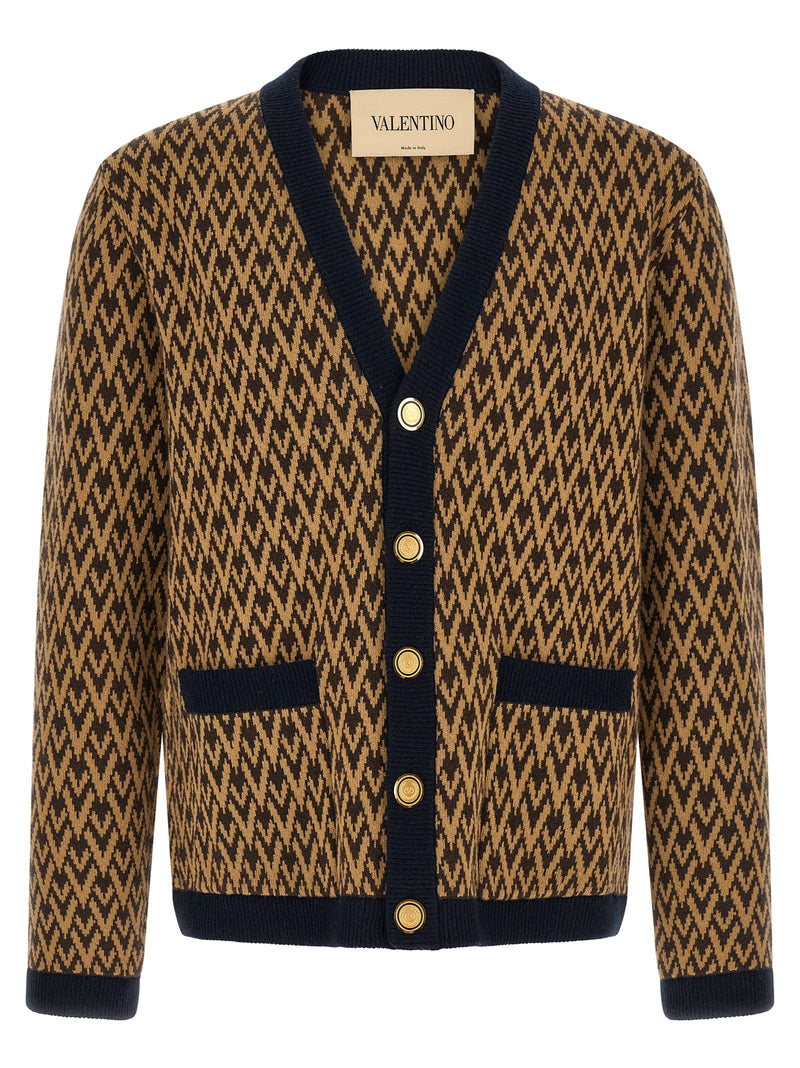 Cardigan en cachemire multicolore Valentino Garavani
