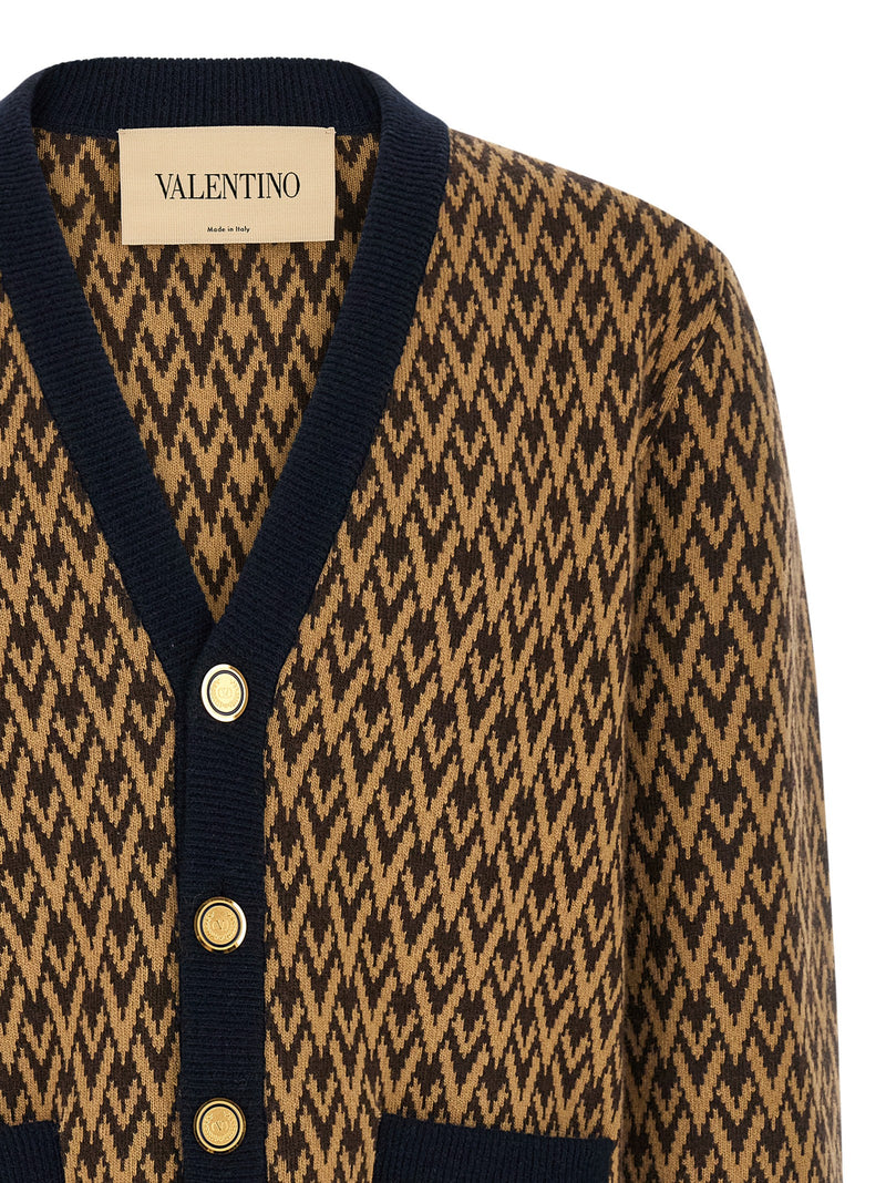 Cardigan en cachemire multicolore Valentino Garavani