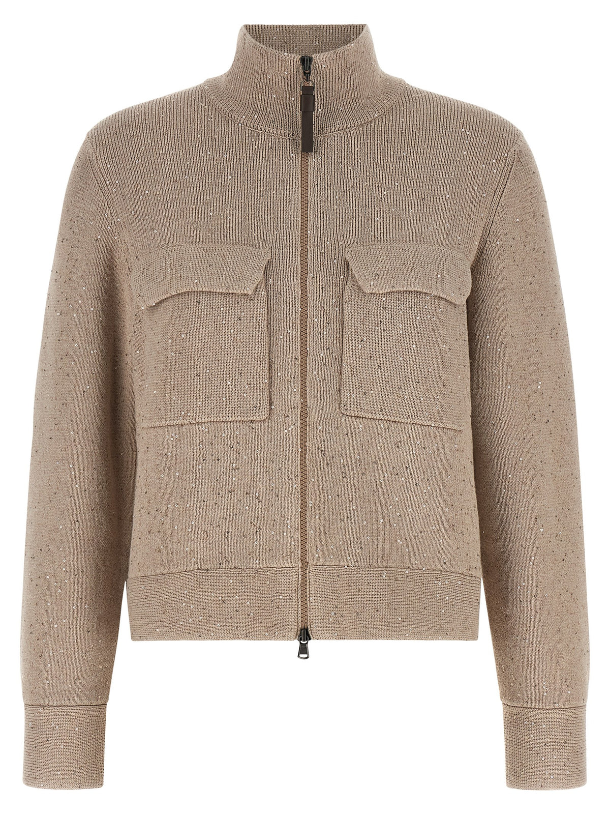 Brunello Cucinelli Cardigan en coton beige