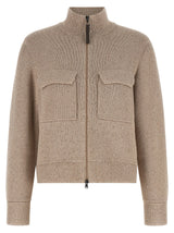 Brunello Cucinelli Cardigan en coton beige
