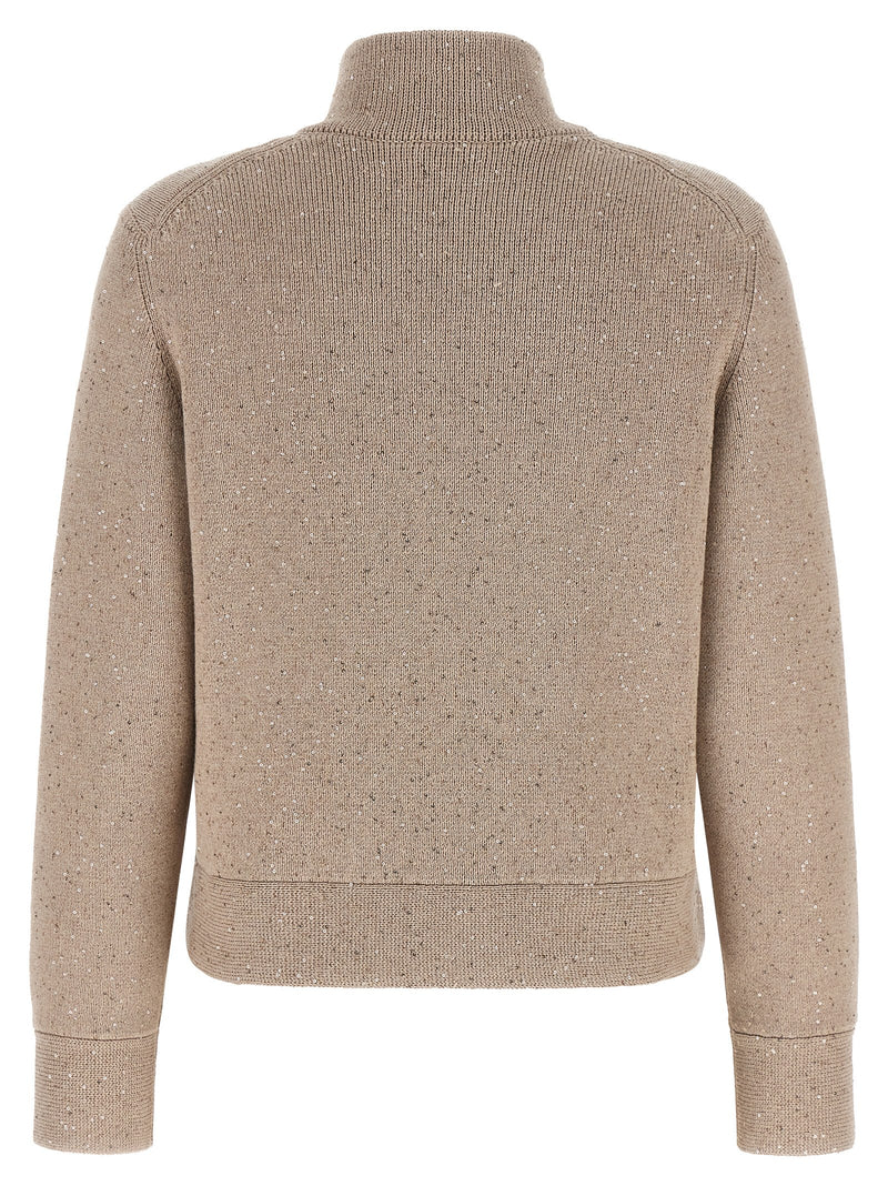 Brunello Cucinelli Cardigan en coton beige