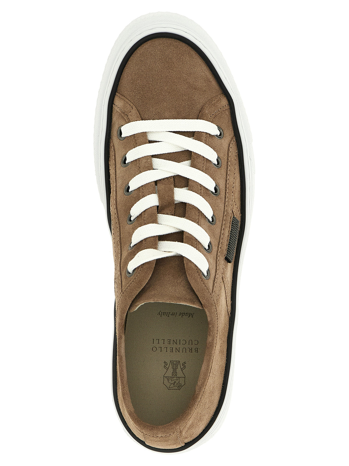 Baskets basses Brunello Cucinelli en cuir marron