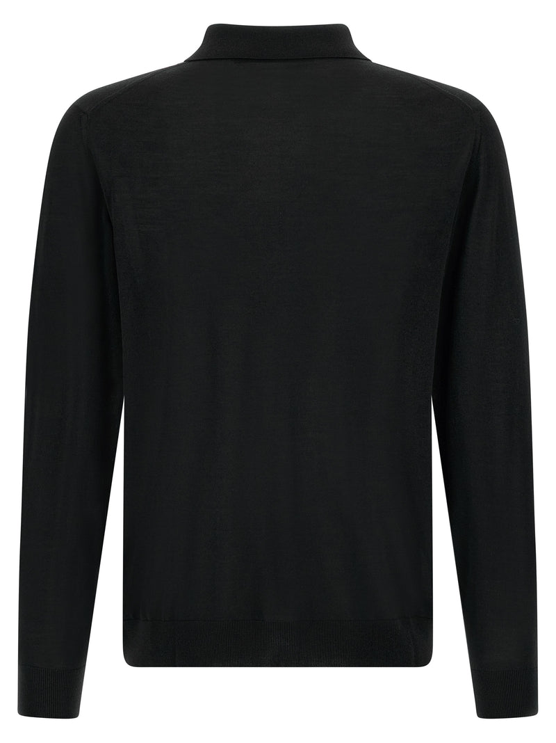 Polo Kiton en laine noire